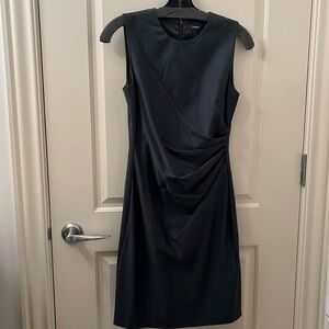 THEORY. Grey sleeveless dress with draping in the midsection. Size 2. Like new